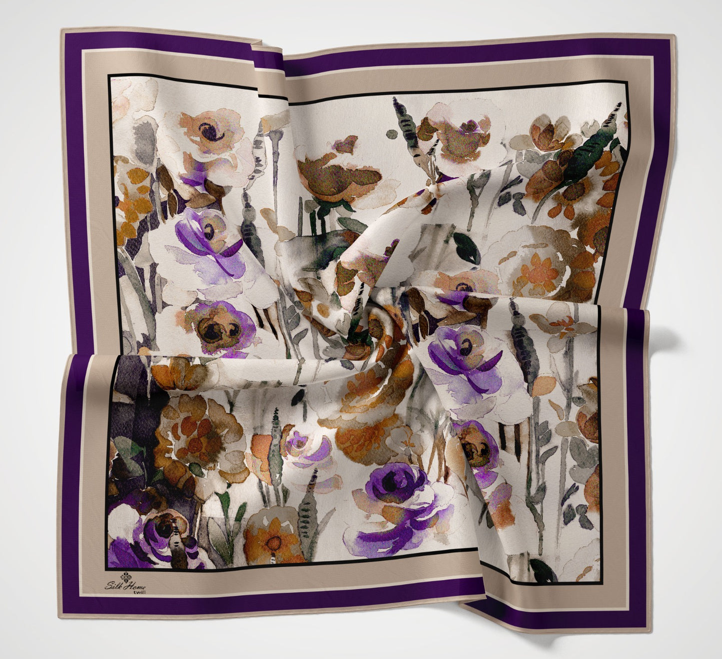 Silkhome Twill Eşarp Çiçek Desen