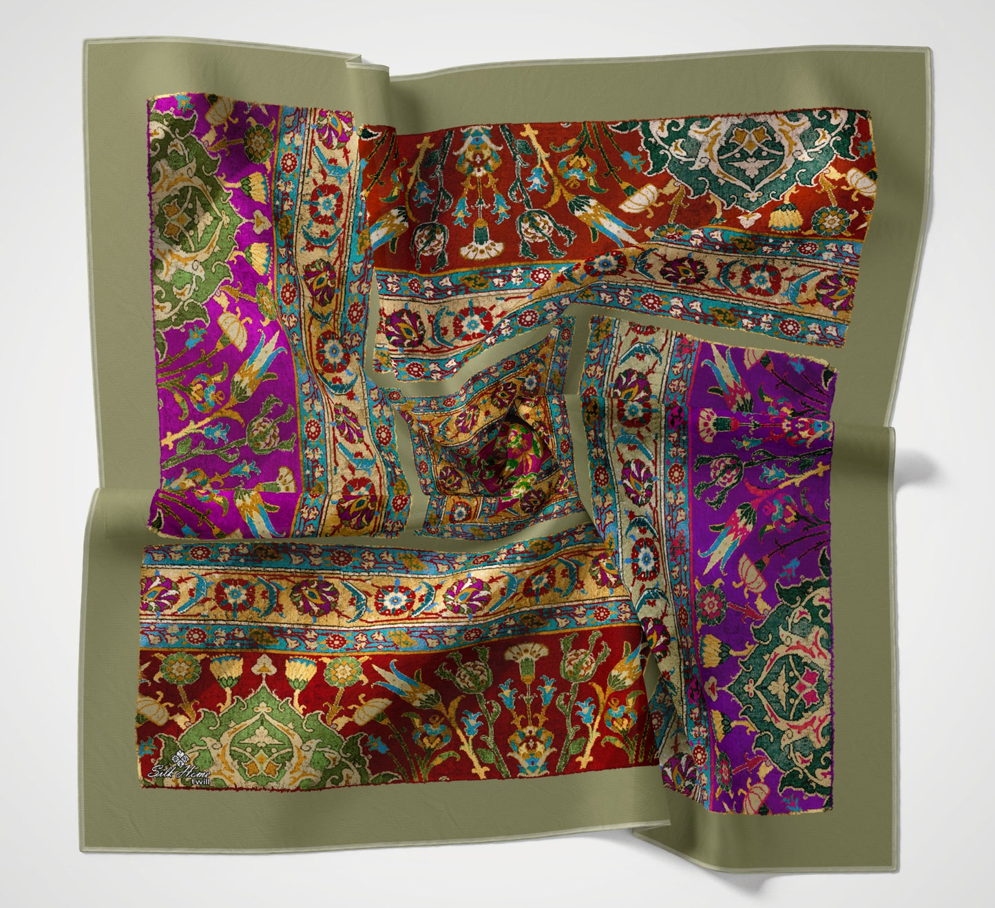 Silkhome Twill Eşarp Etnik Desen