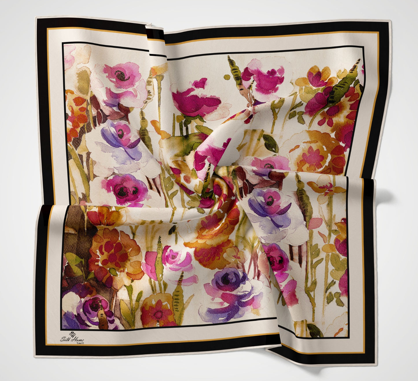 Silkhome Twill Eşarp Çiçek Desen