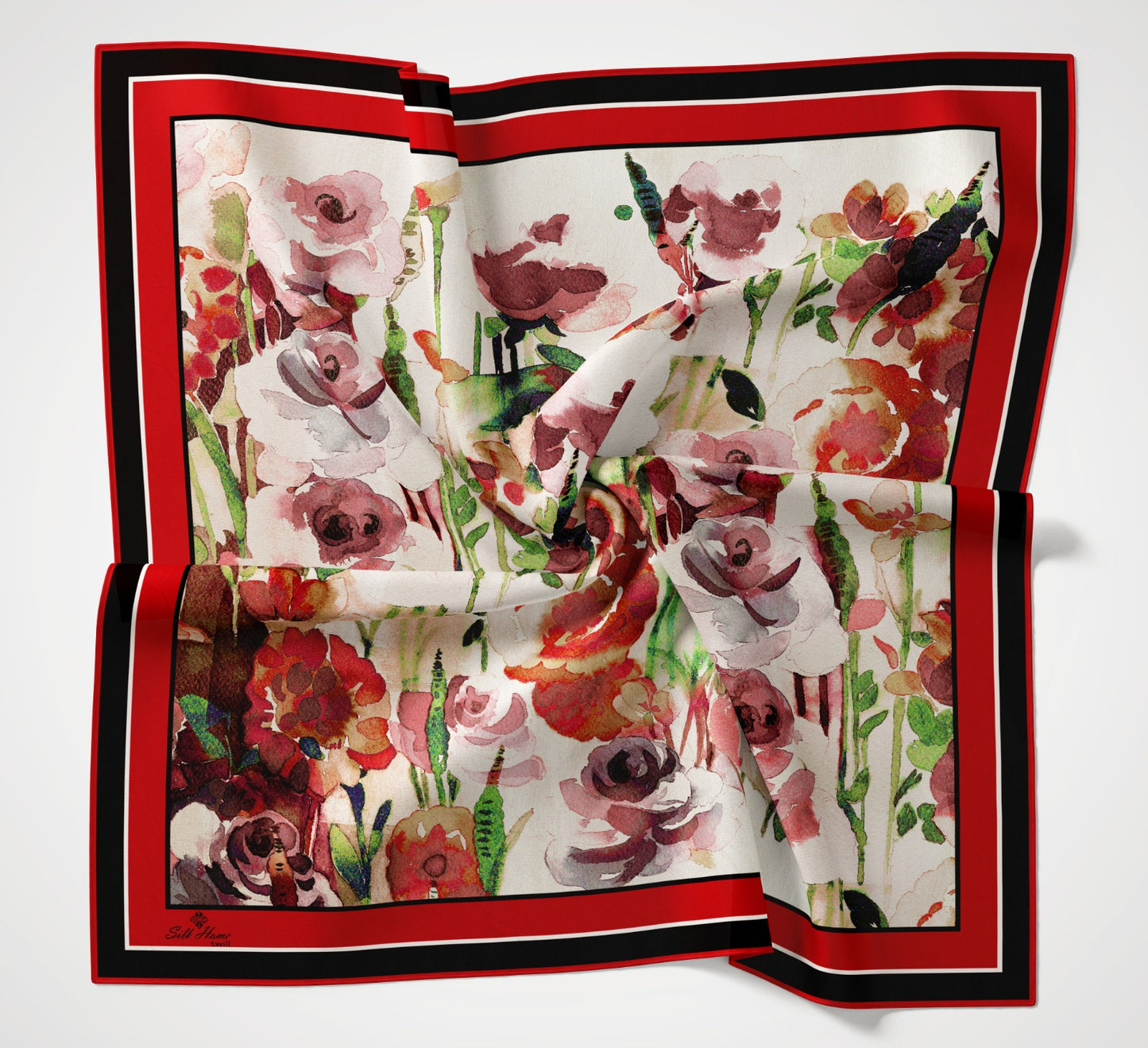 Silkhome Twill Eşarp Çiçek Desen