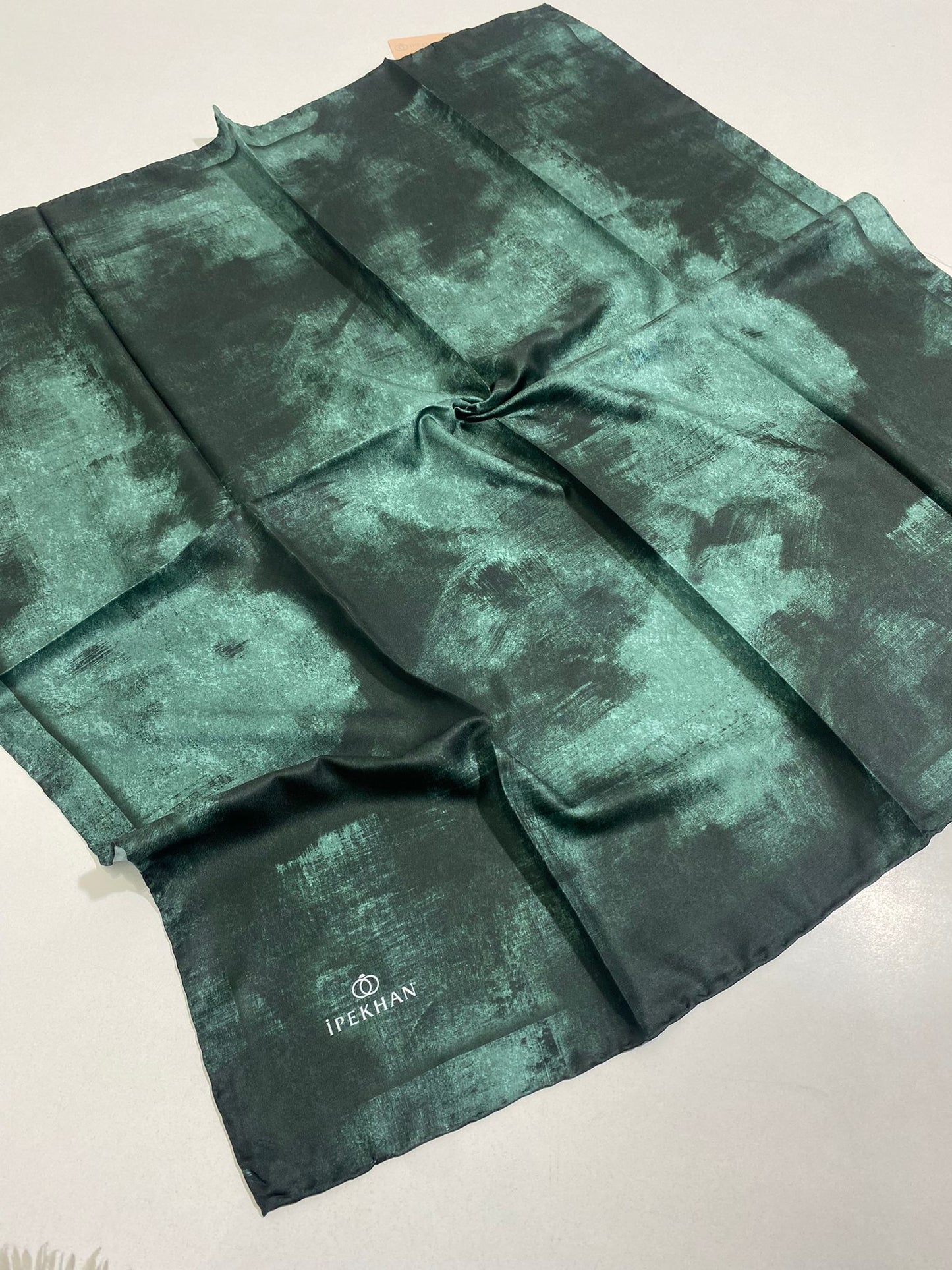 İpekhan Polyester Twill Eşarp Bulut Desen