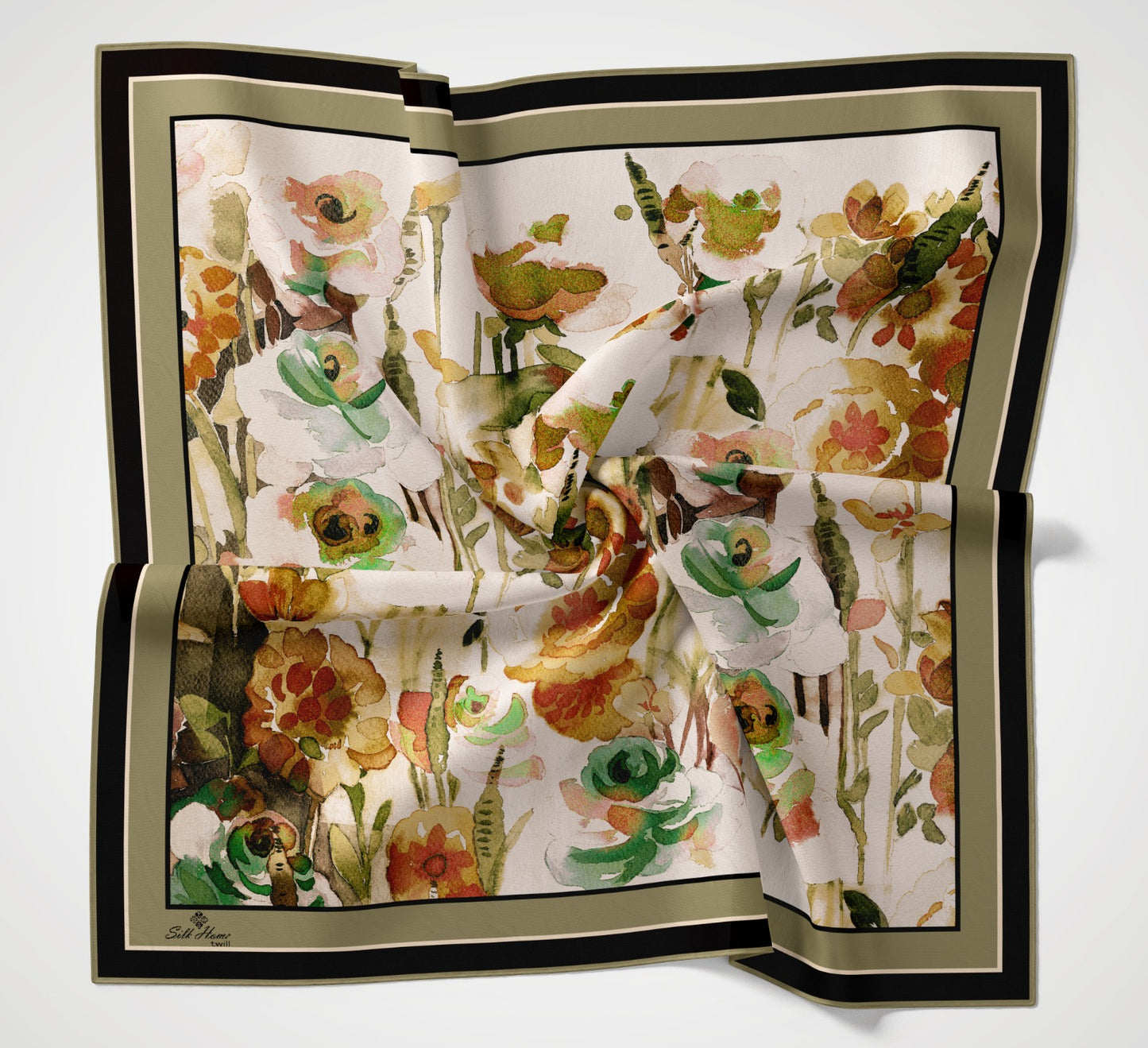 Silkhome Twill Eşarp Çiçek Desen