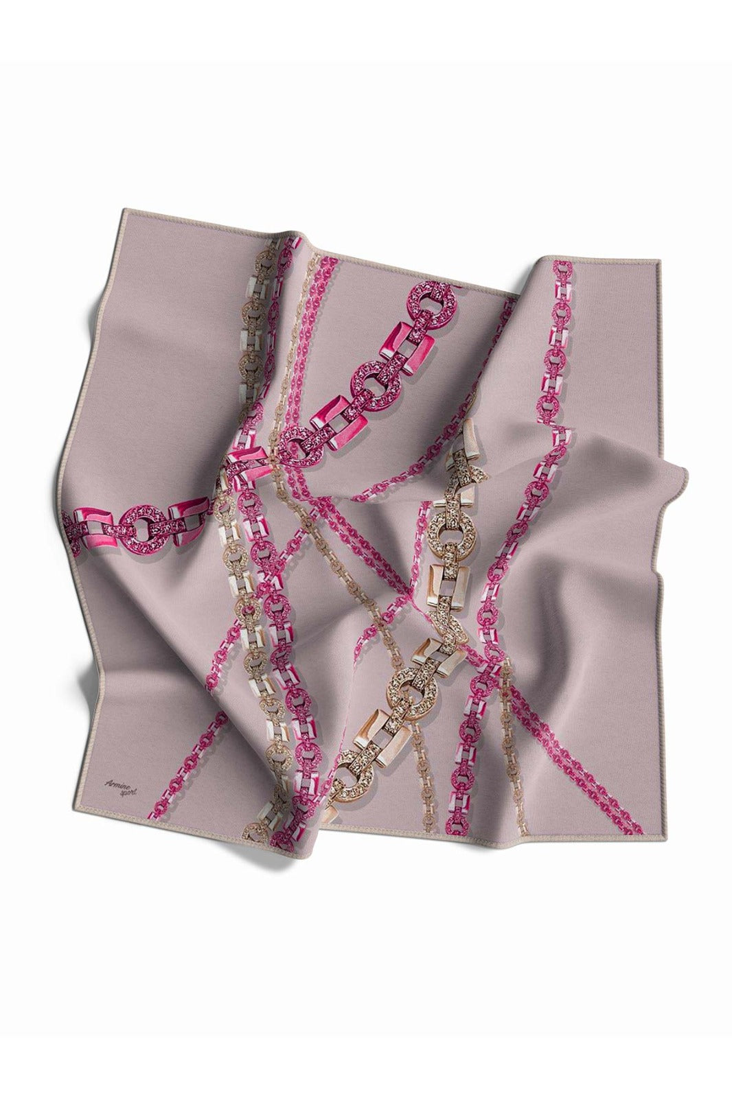 Armine Sport Twill Eşarp Zincir Detay Desen