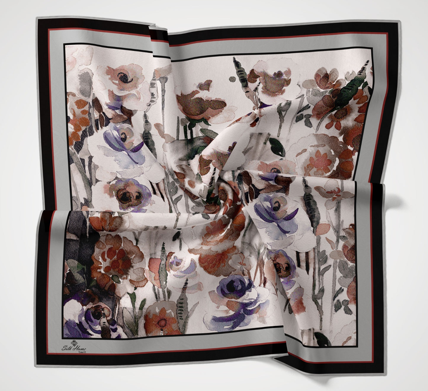 Silkhome Twill Eşarp Çiçek Desen