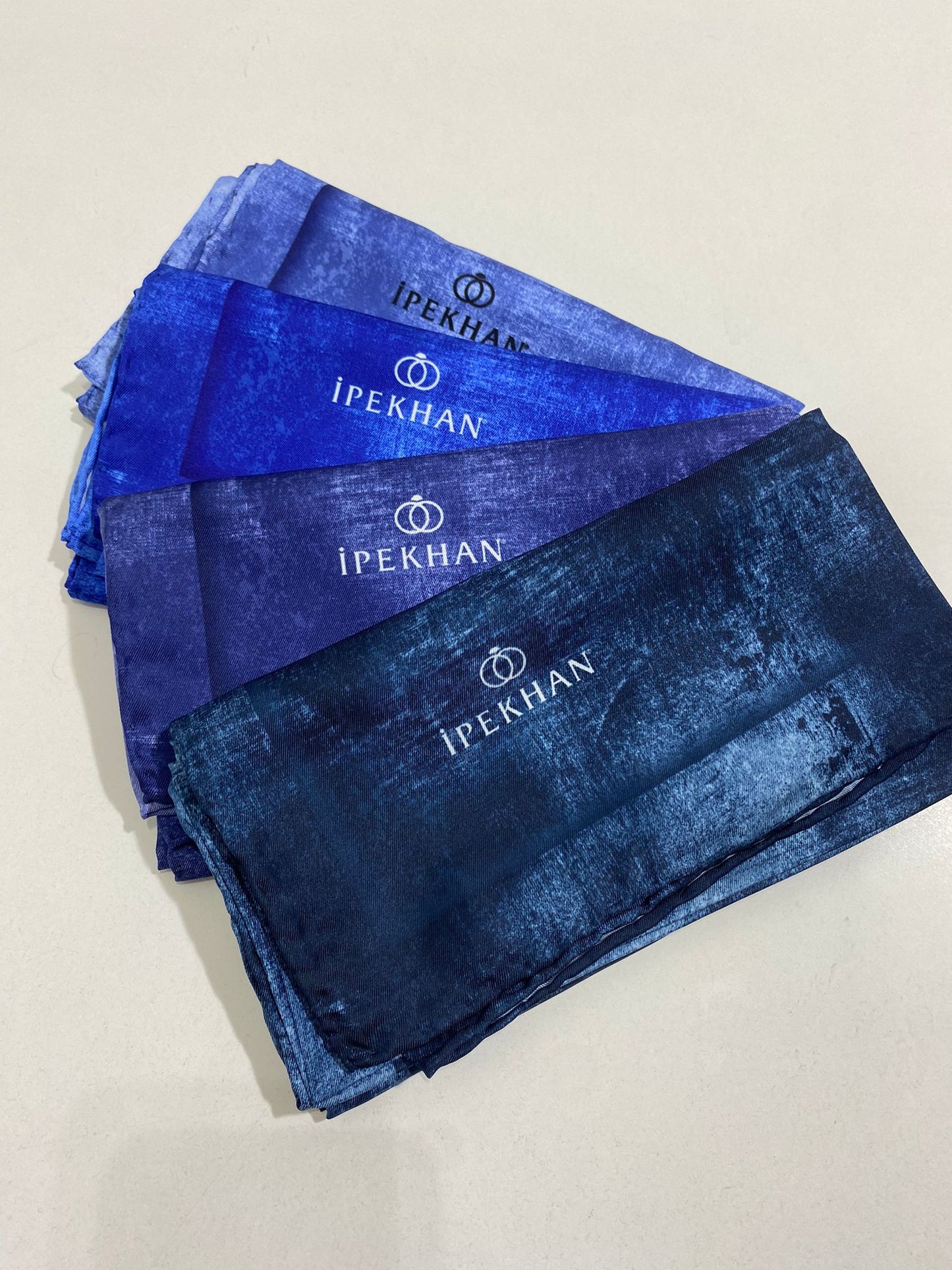 İpekhan Polyester Twill Eşarp Bulut Desen