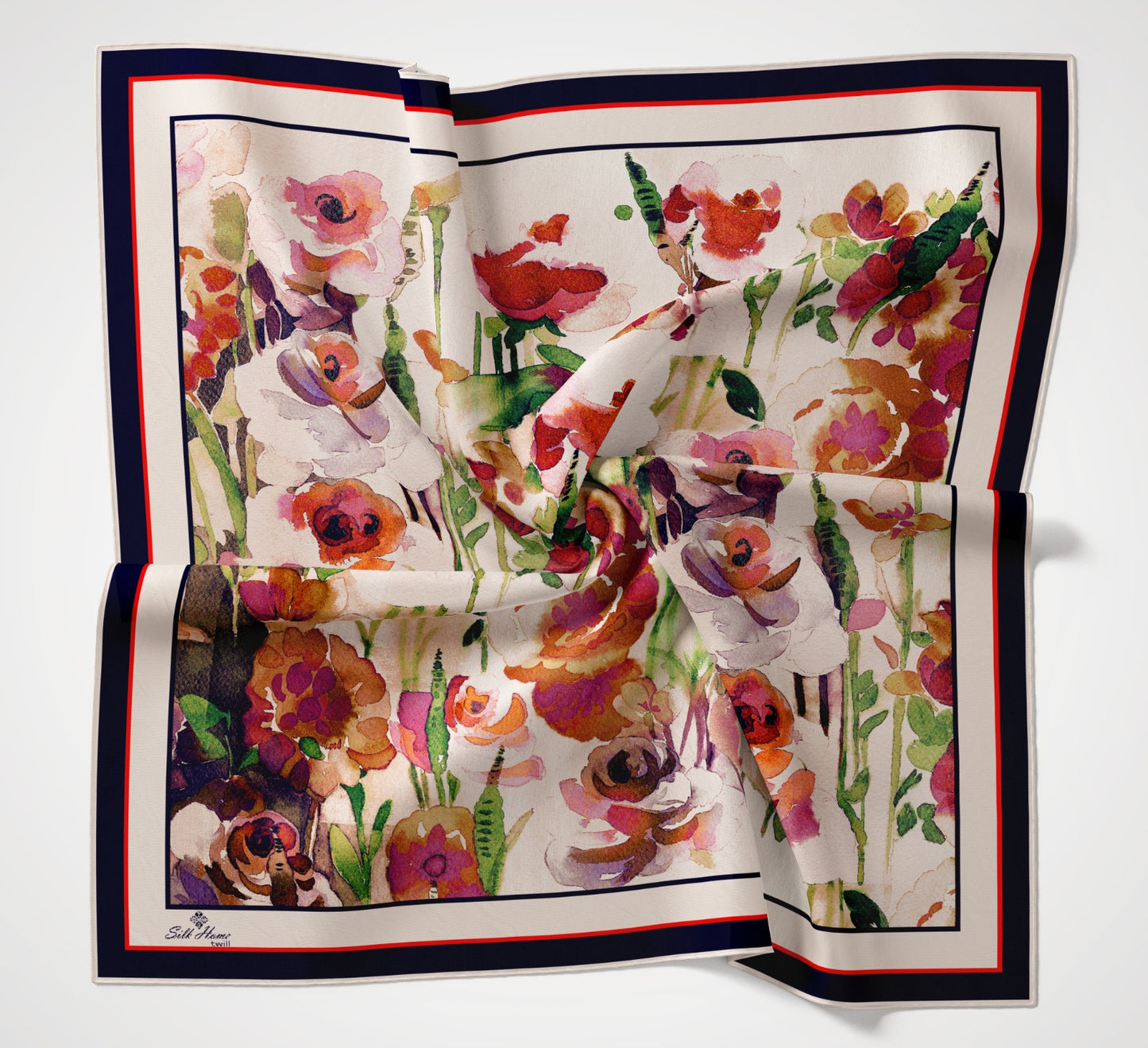 Silkhome Twill Eşarp Çiçek Desen