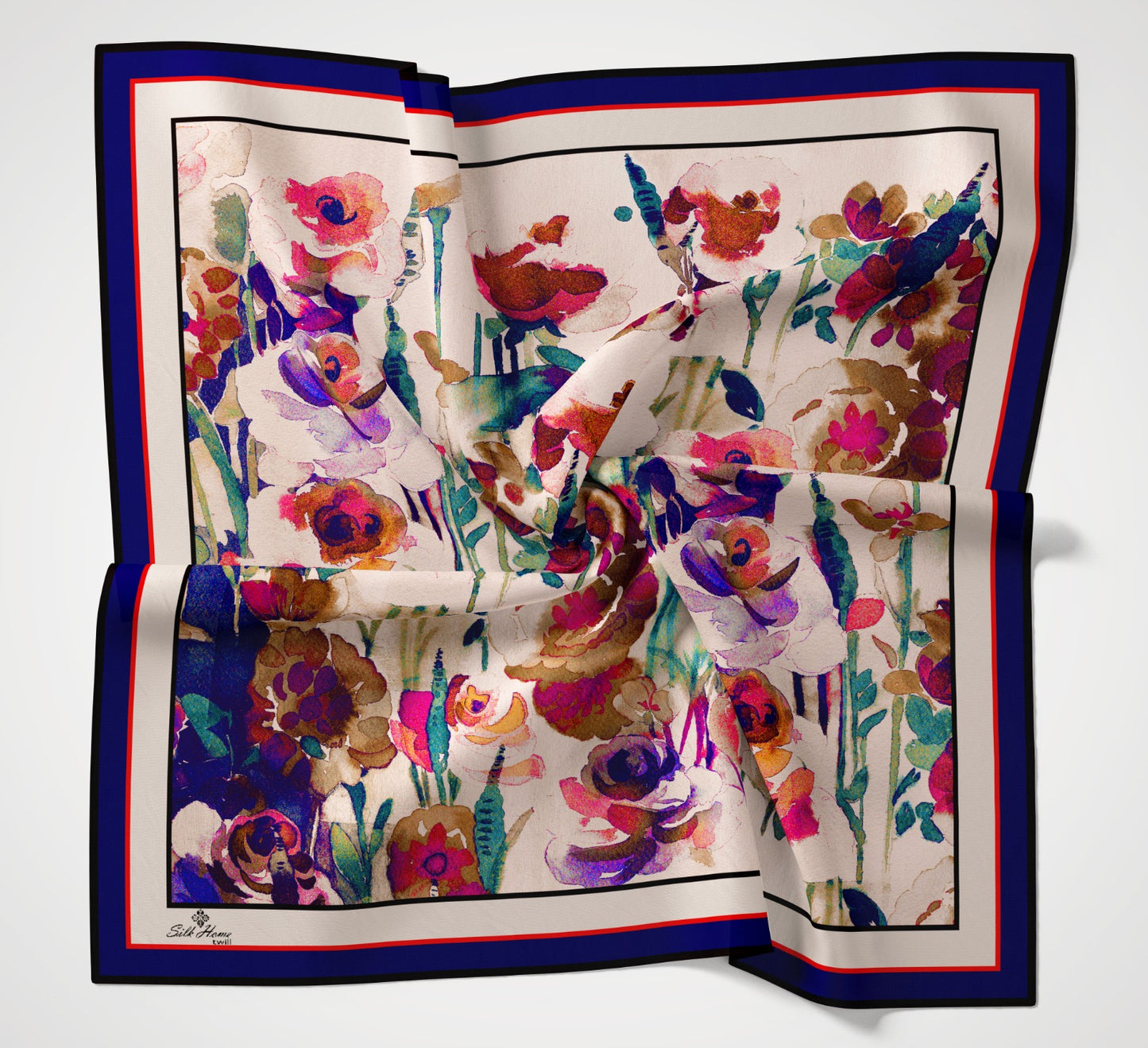 Silkhome Twill Eşarp Çiçek Desen