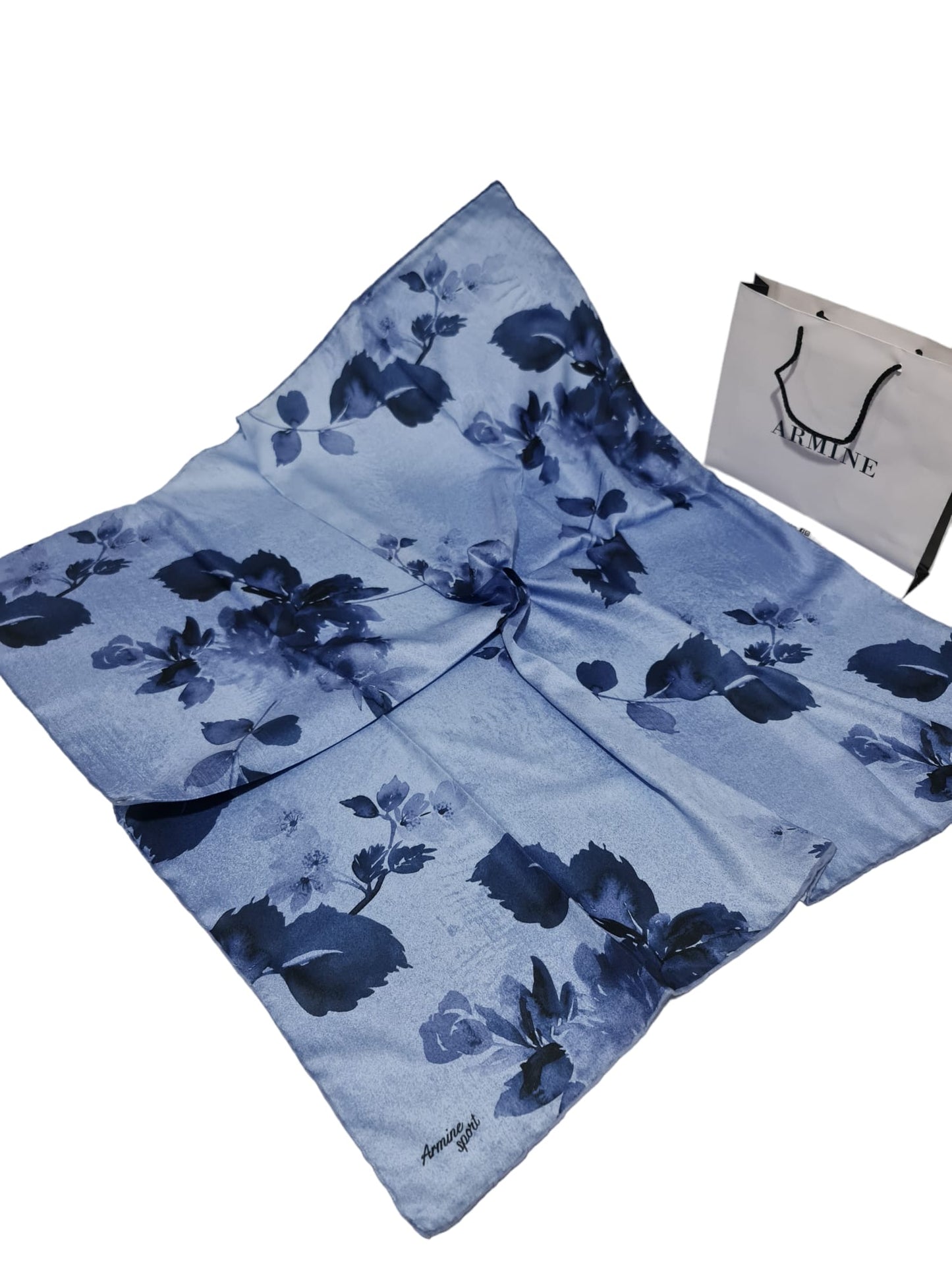 Armine Sport Twill Eşarp Gül Desen