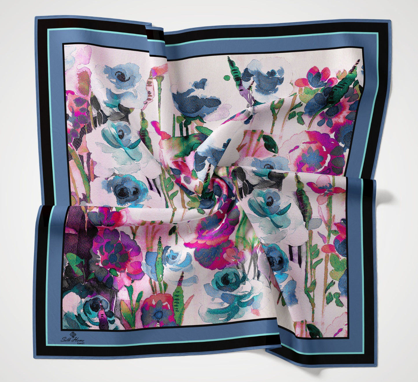 Silkhome Twill Eşarp Çiçek Desen