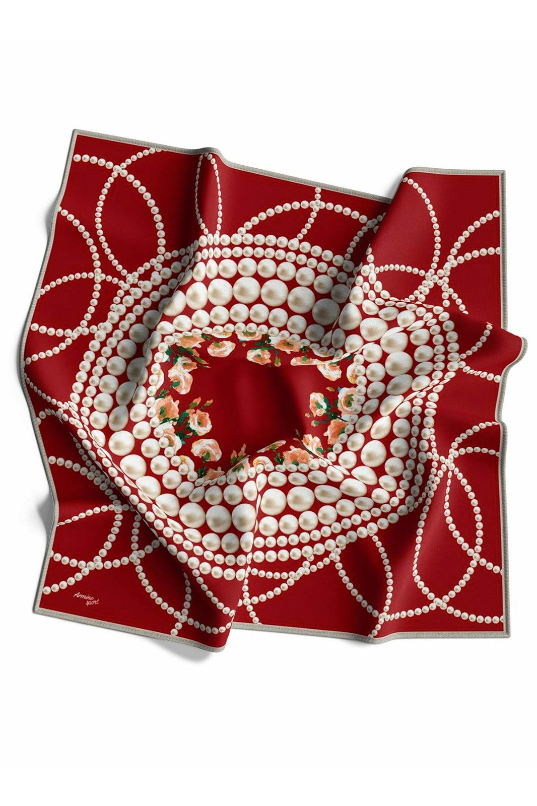 Armine Sport Twill Eşarp İnci Desenli