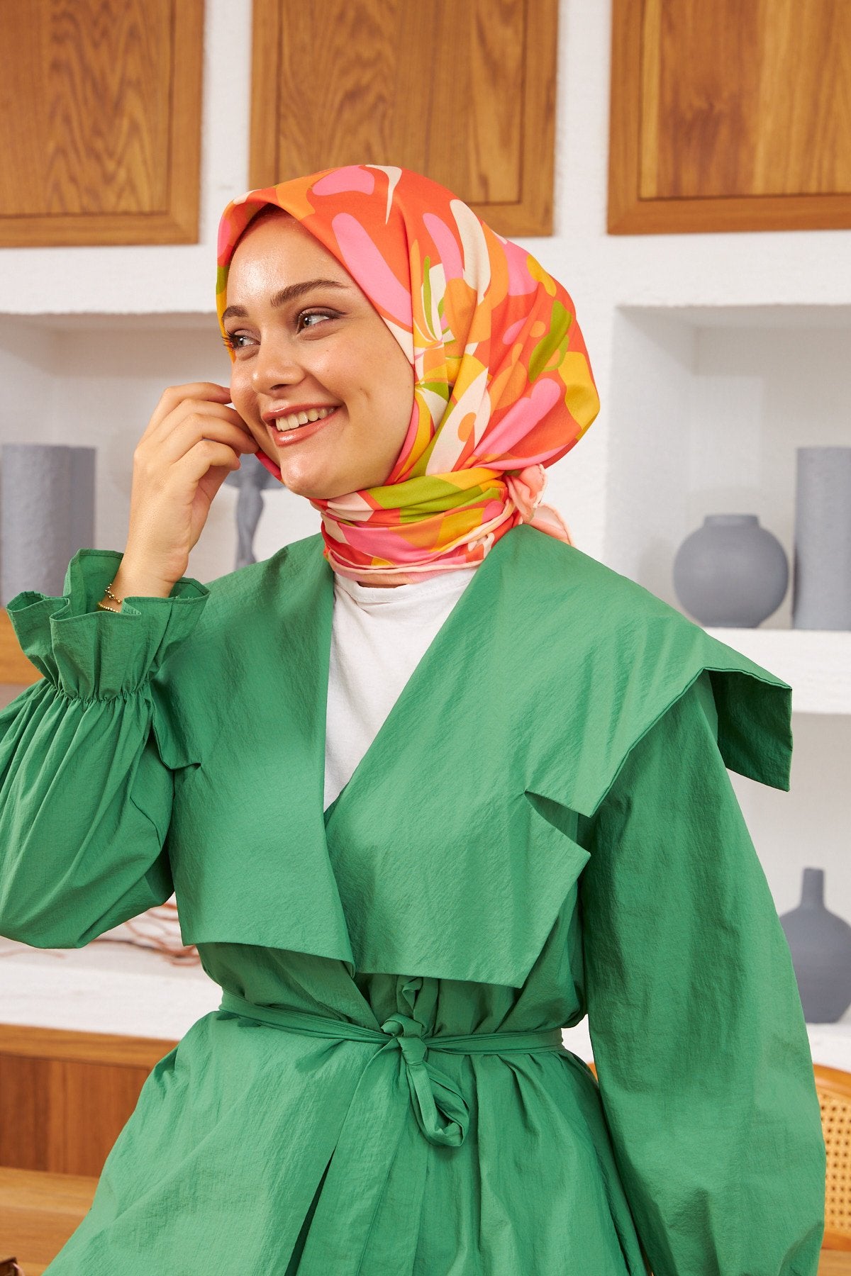 Nature Pearl Soft Eşarp Kiremit Turuncu