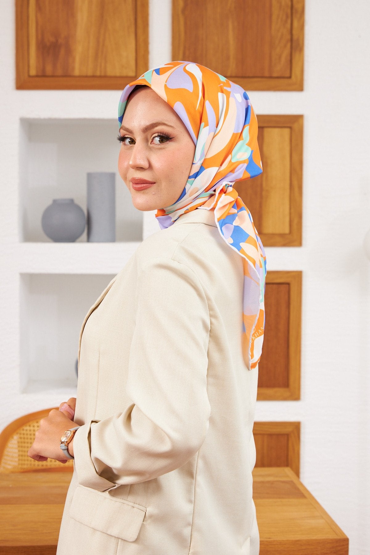 Nature Pearl Soft Eşarp Koyu Turuncu