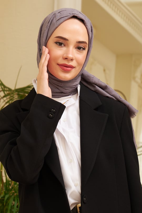 İpekhan Bambu Kraş Şal Füme