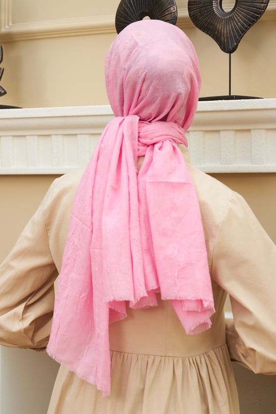 İpekhan Bambu Kraş Şal Canlı Pembe