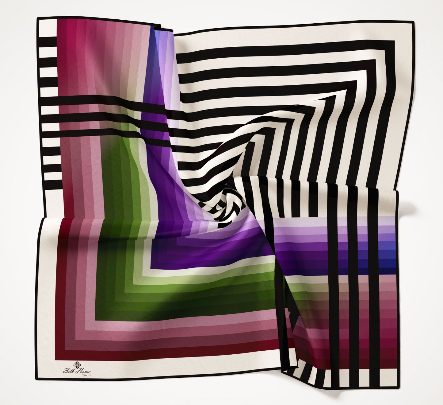 Silk Home Twill Eşarp Zebra Geçiş Desen