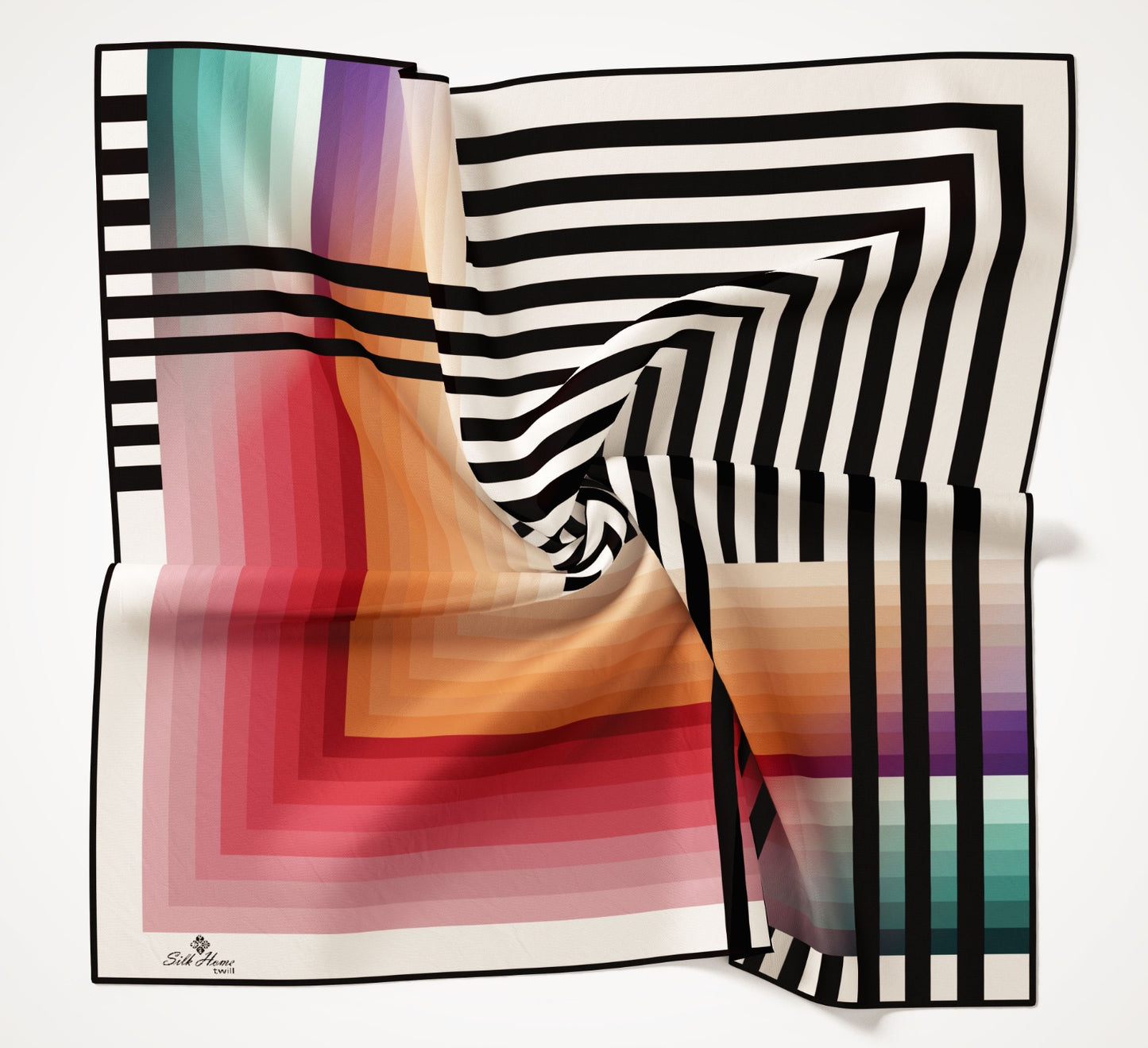 Silk Home Twill Eşarp Zebra Geçiş Desen