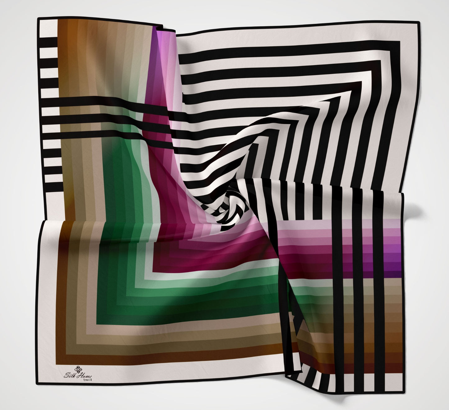 Silk Home Twill Eşarp Zebra Geçiş Desen