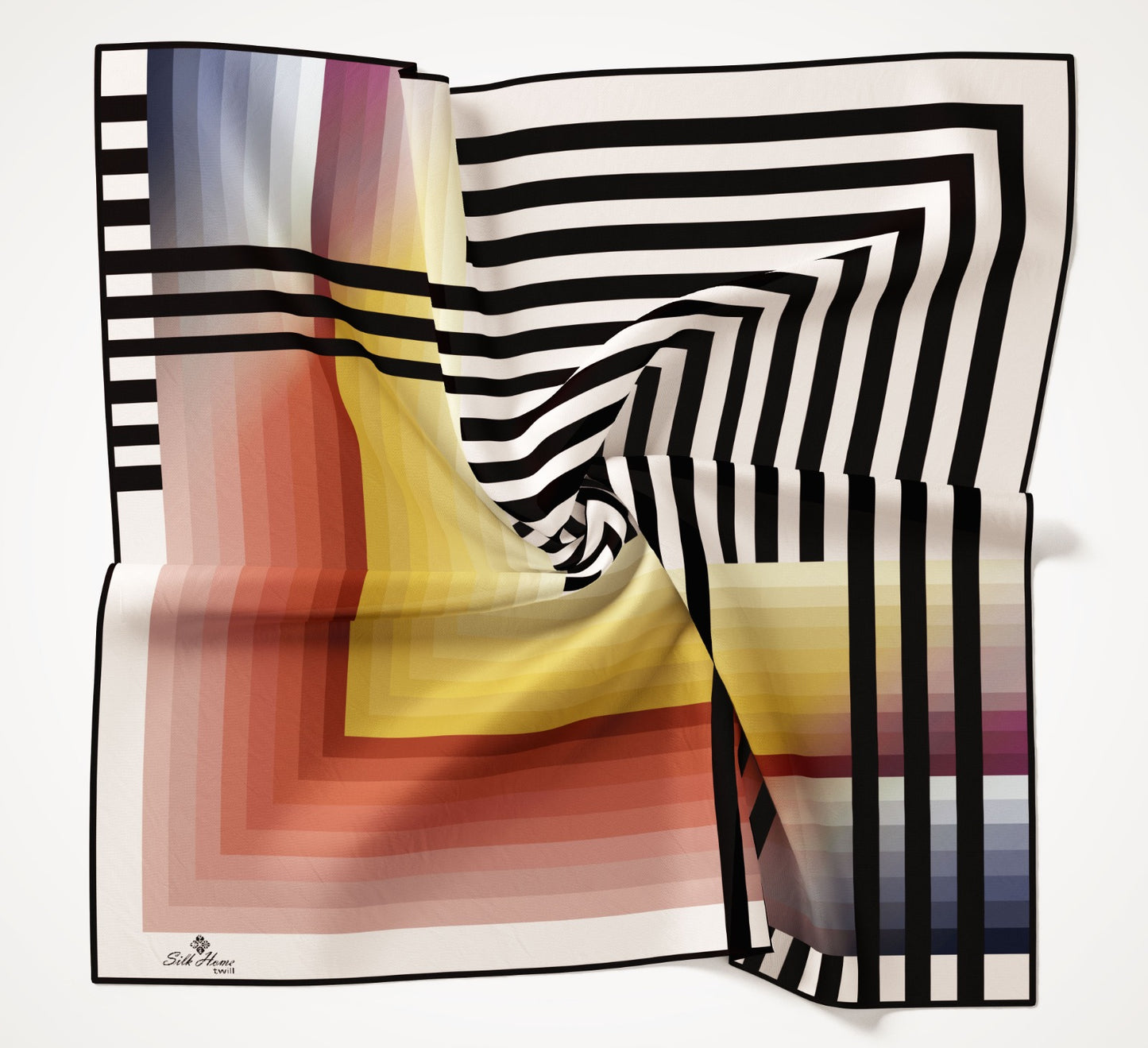 Silk Home Twill Eşarp Zebra Geçiş Desen