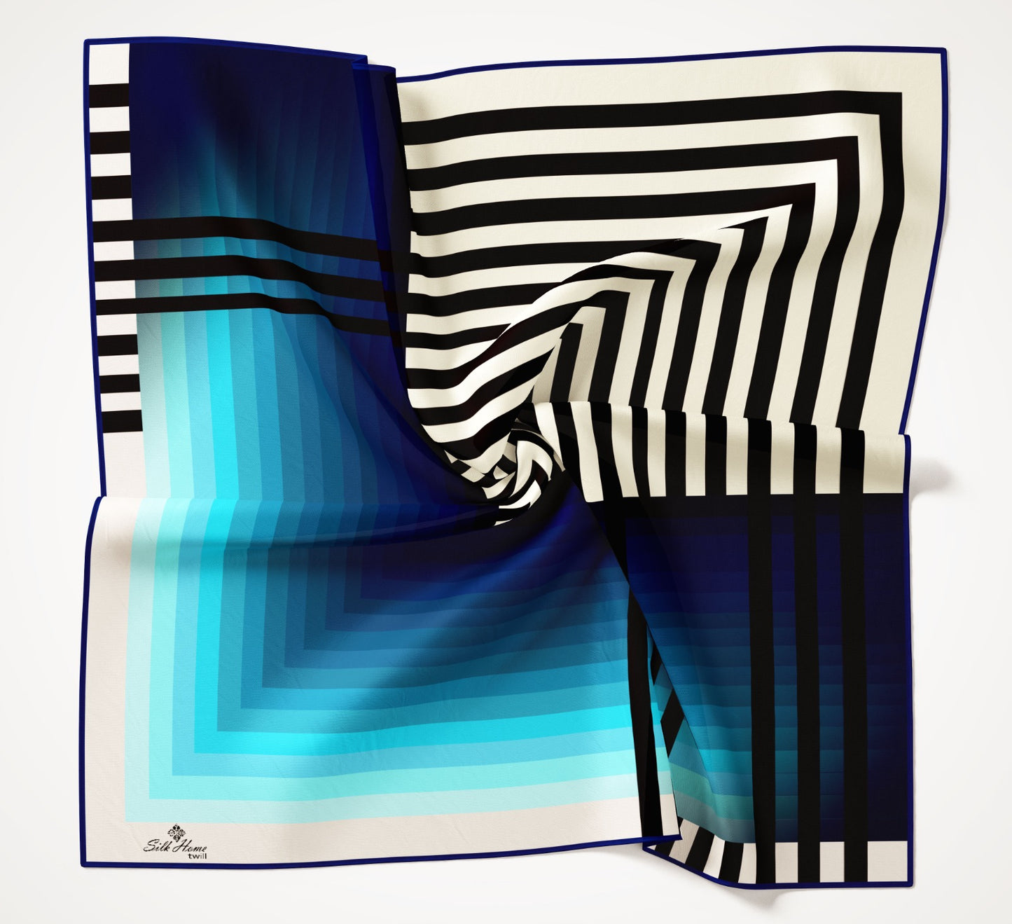 Silk Home Twill Eşarp Zebra Geçiş Desen