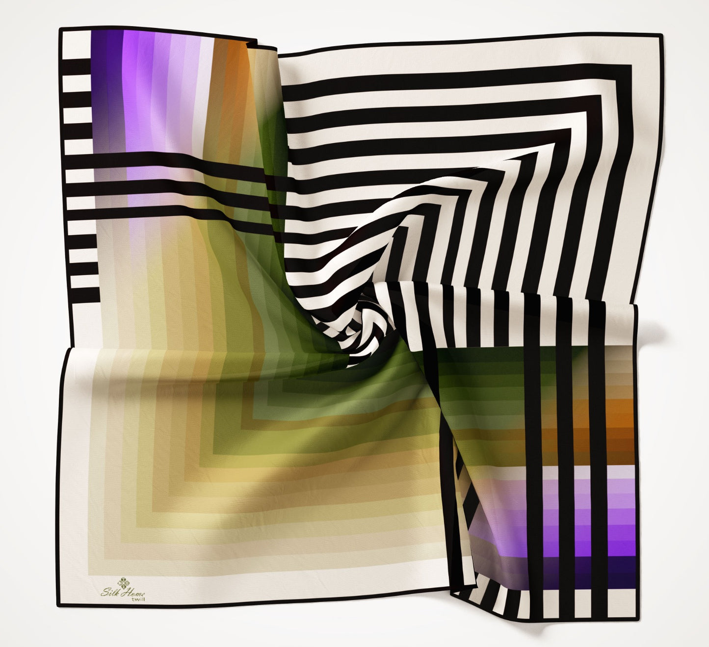 Silk Home Twill Eşarp Zebra Geçiş Desen