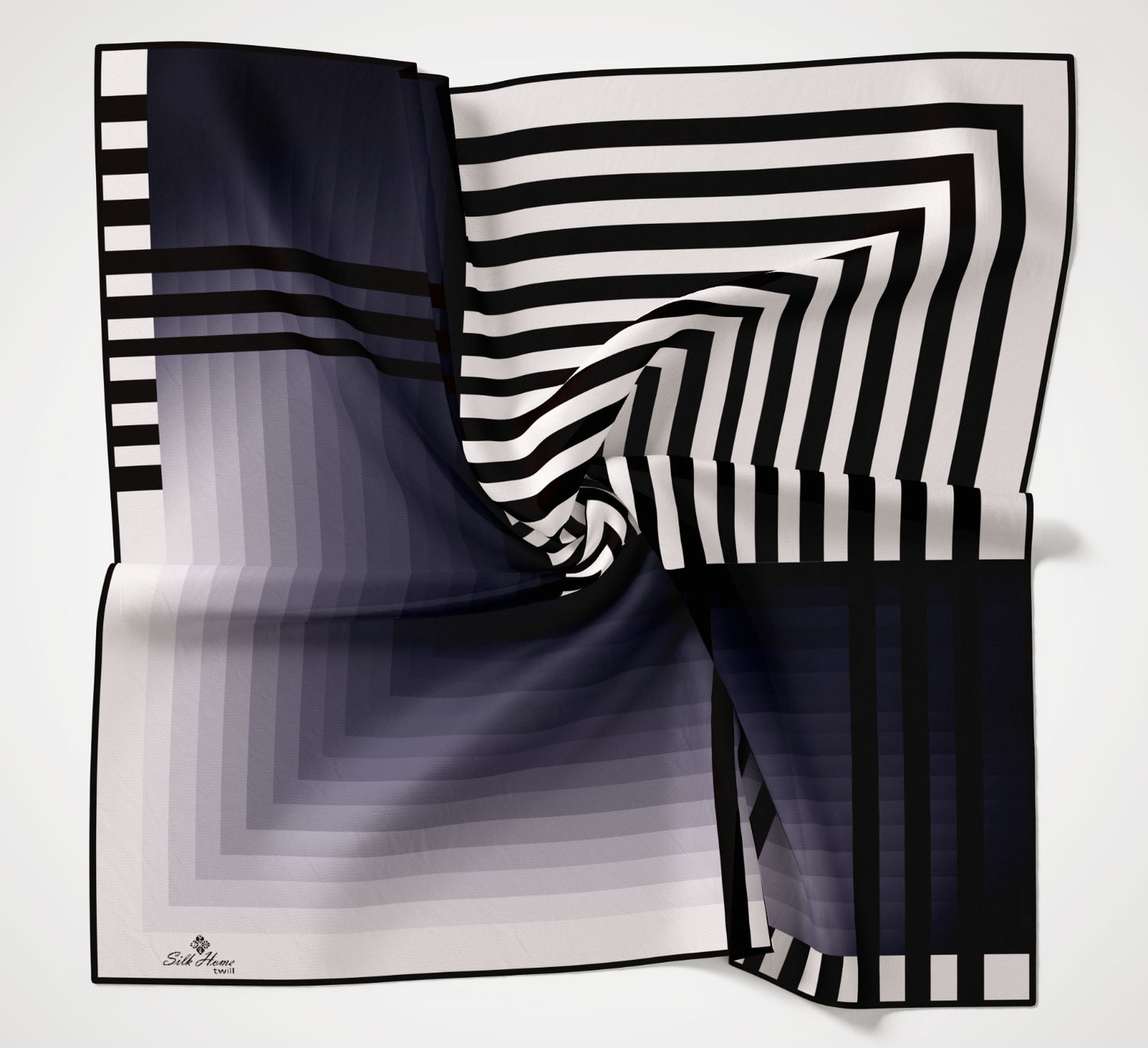 Silk Home Twill Eşarp Zebra Geçiş Desen