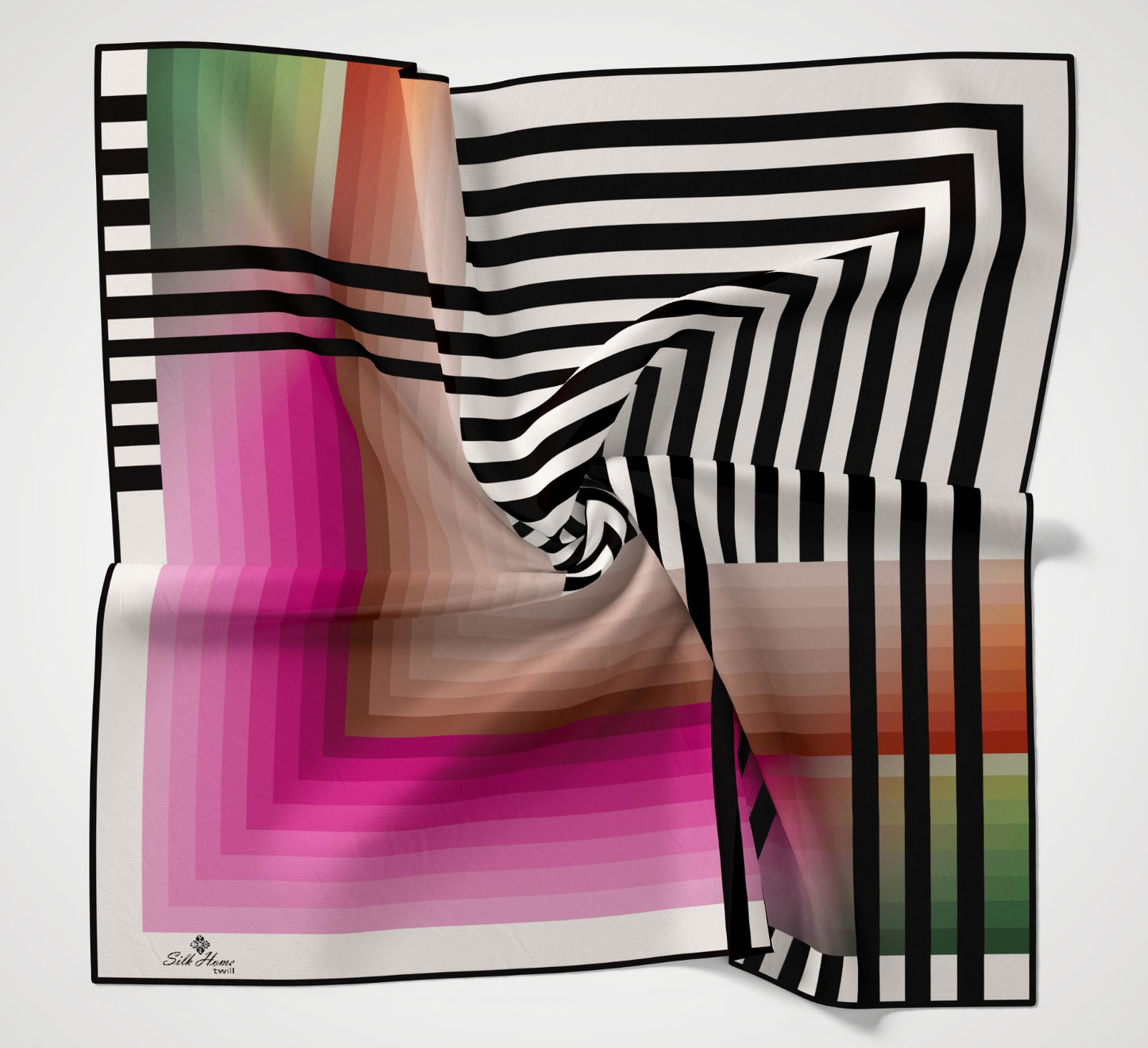 Silk Home Twill Eşarp Zebra Geçiş Desen