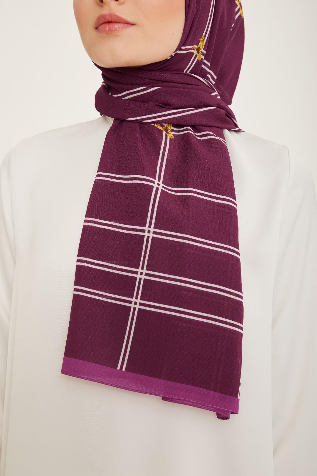 Armine Trend Esinti Şal Bordo