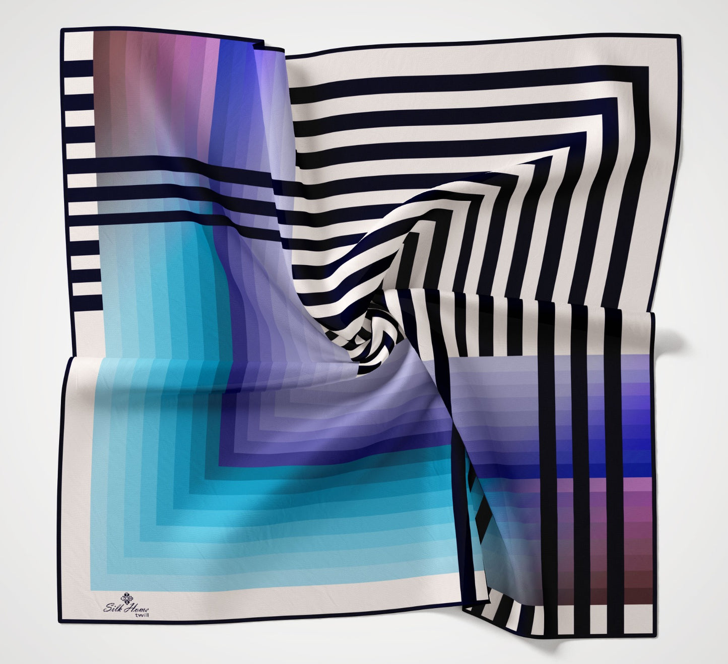 Silk Home Twill Eşarp Zebra Geçiş Desen