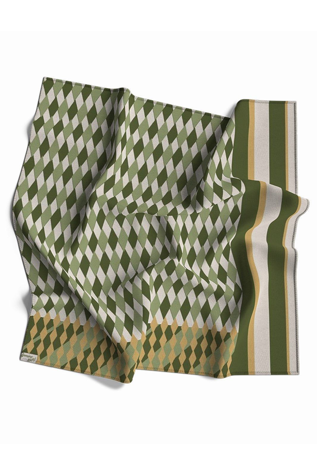 Armine Sport Twill Eşarp Cool Lime Desen