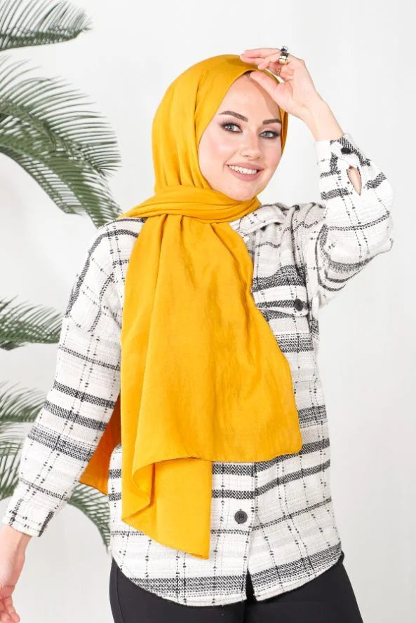 Harem Amor Organik %100 Pamuk Şal Safran