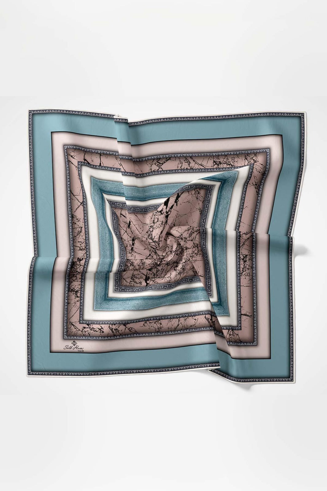 Silk Home Twill Eşarp Turkuaz Cümbüşü
