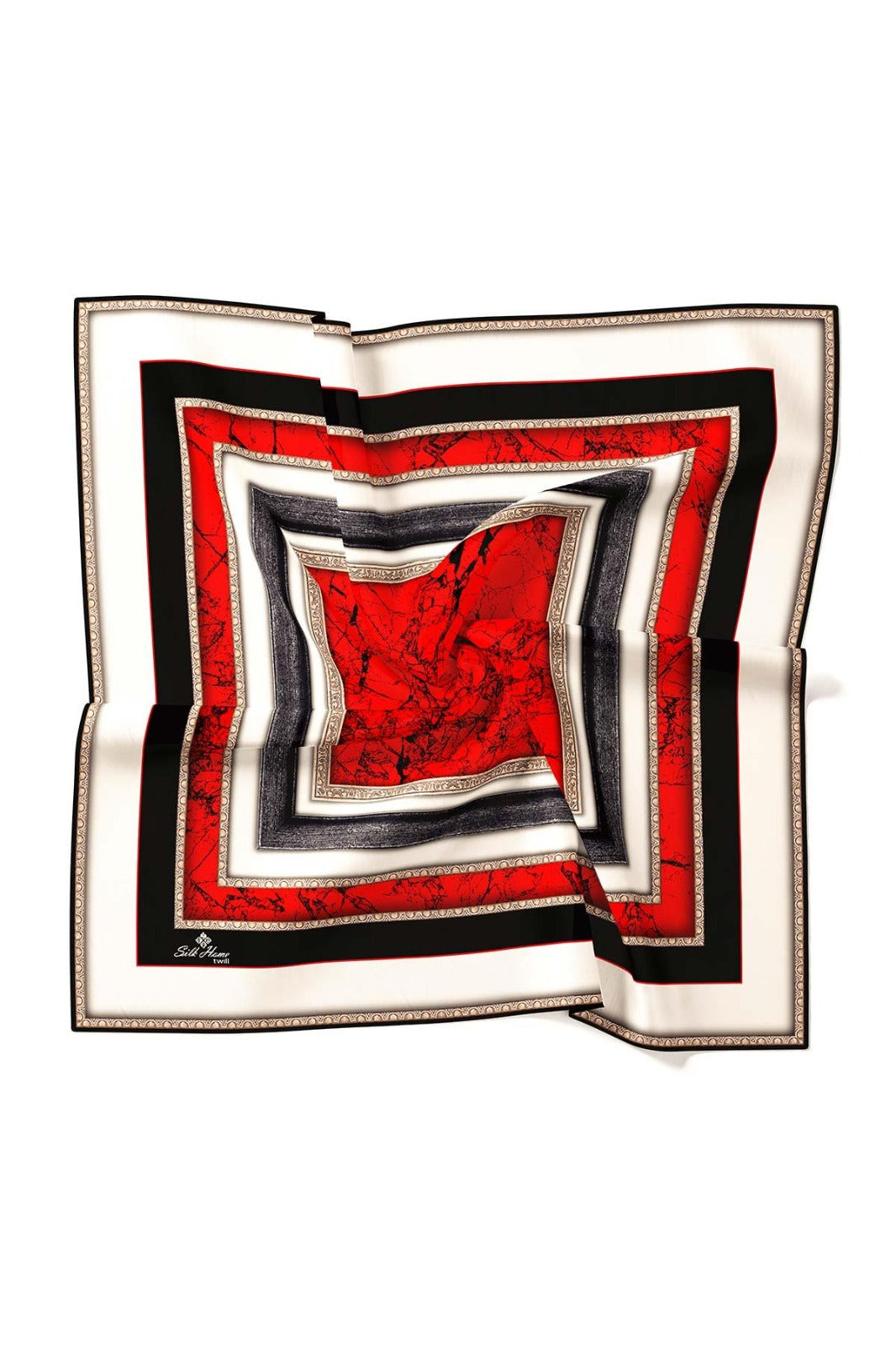 Silk Home Twill Eşarp Kırmızı Cümbüşü